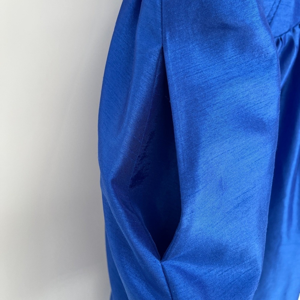 Hutch Royal Blue Midi Dress Medium Spaghetti Strap Fit Flare Wedding Guest - Picture 4 of 8